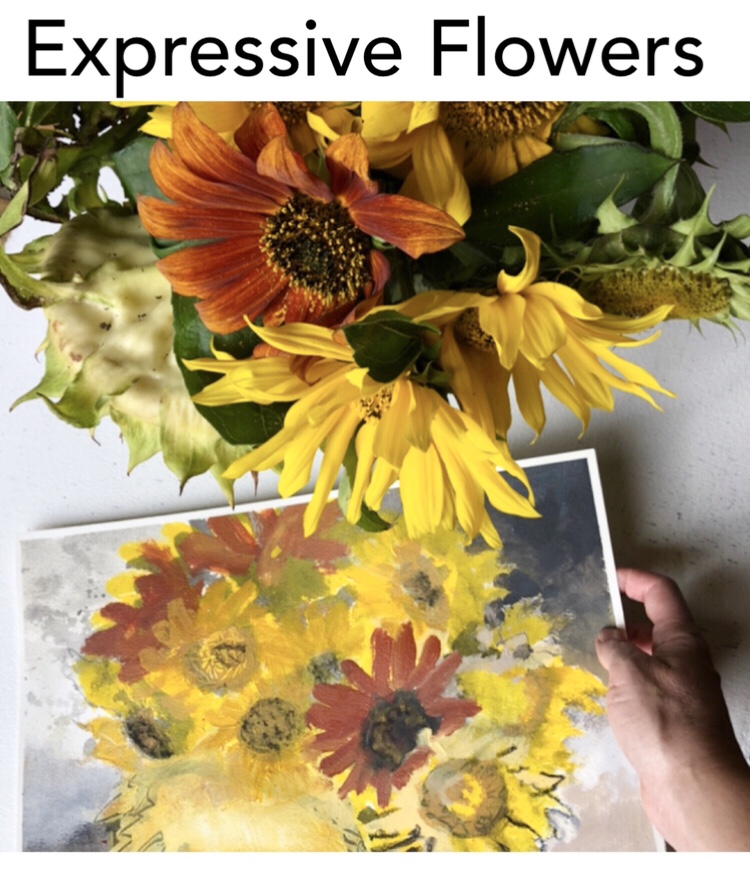 Expressive Flowers in Acrylics and Mixed Media