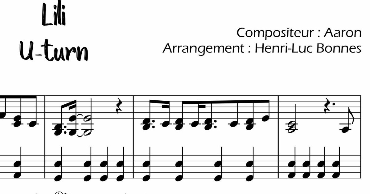 Partition LILI d'Aaron à télécharger