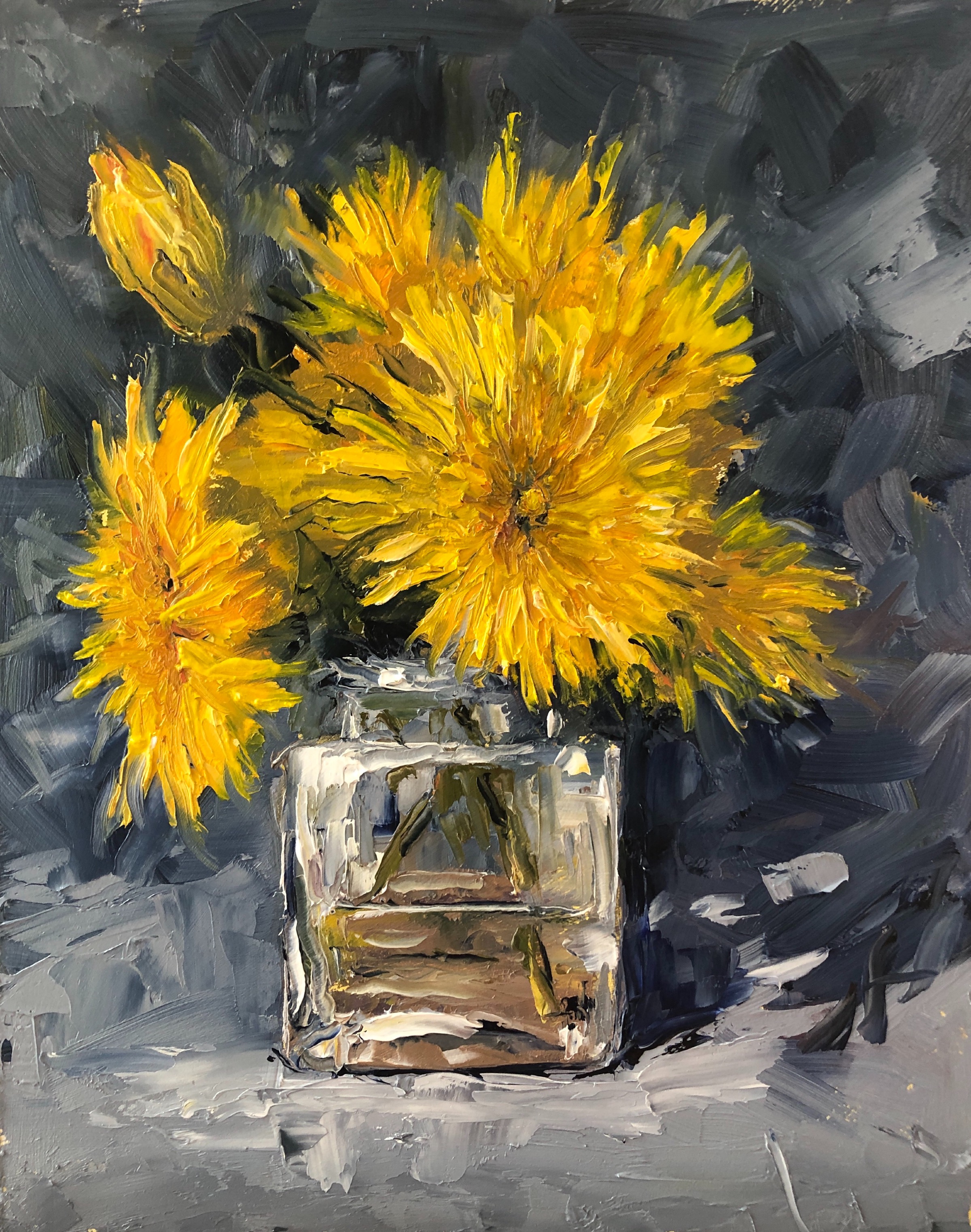 Painting Dandelions In Oils