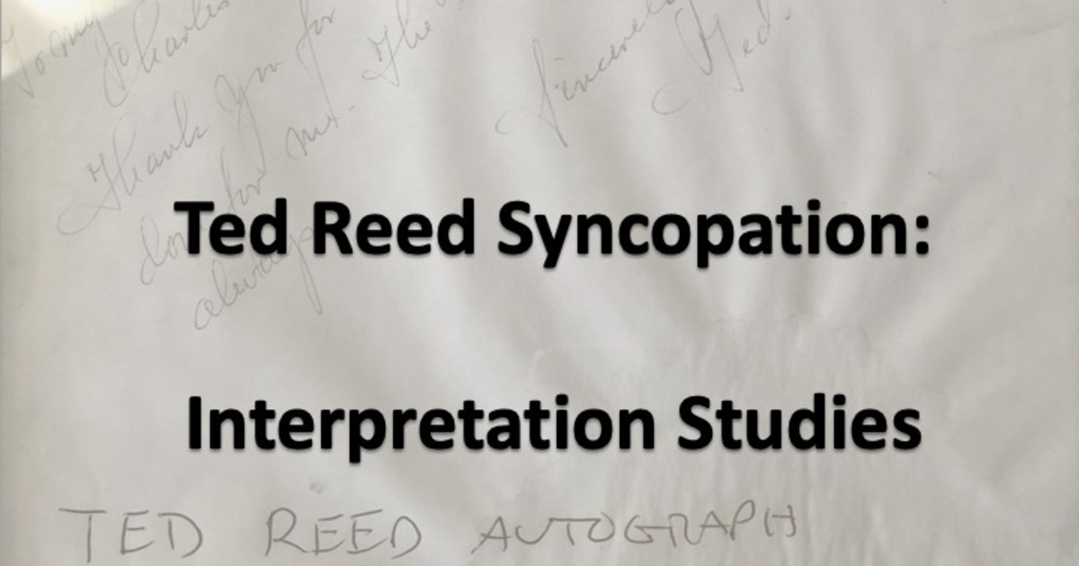 Ted Reed's Syncopation Book Variations