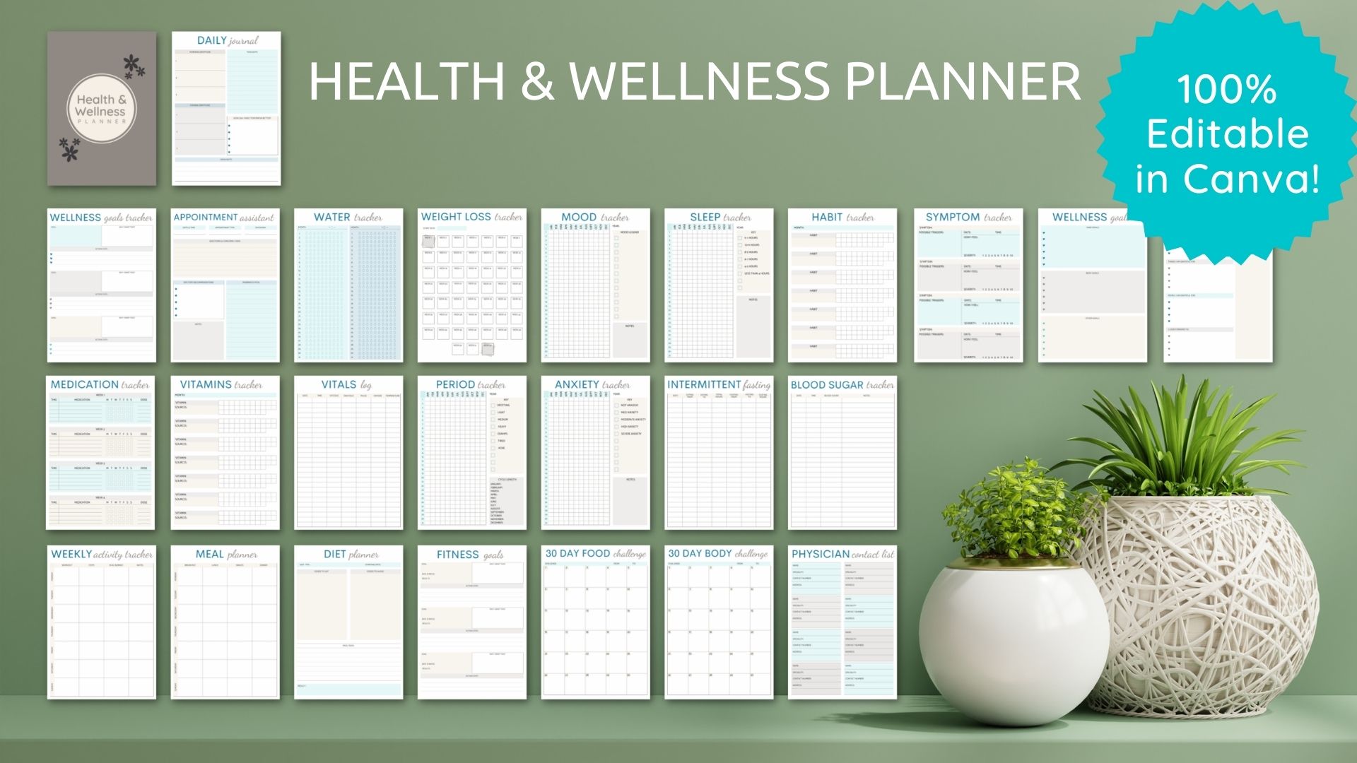 Health & Wellness Planner with PLR
