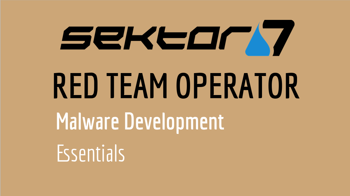 RED TEAM Operator Malware Development Essentials Course