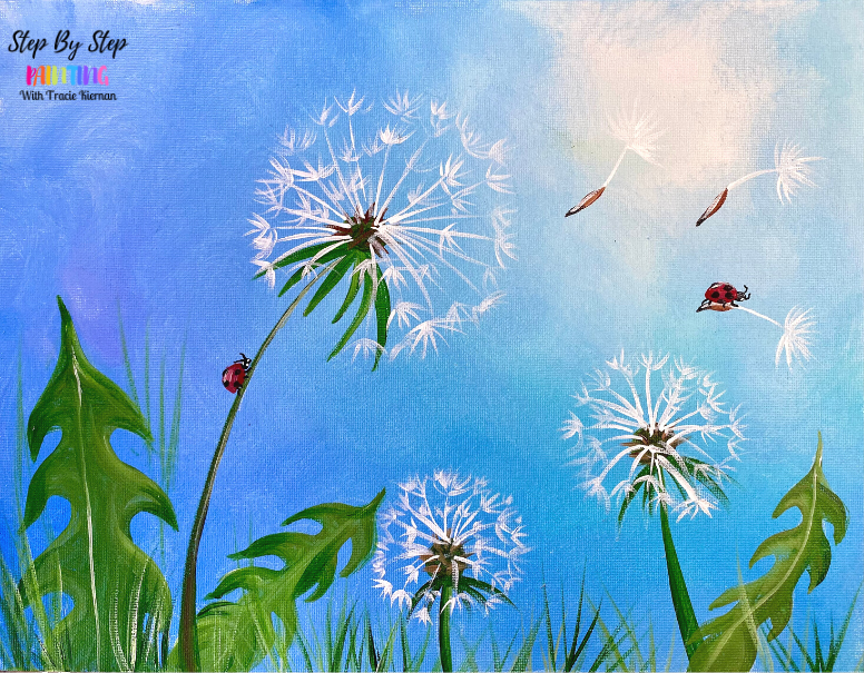 Dandelion Wishes Acrylic Painting Tutorial Download