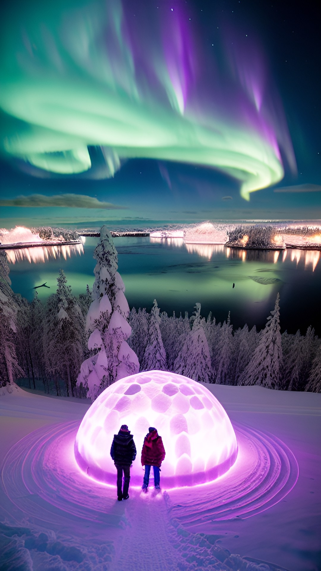 igloo village northern lights