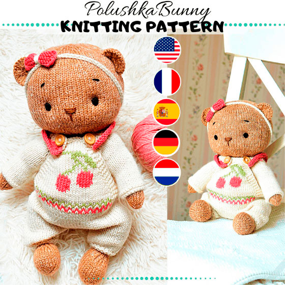 Knitted teddy best sale bear clothes