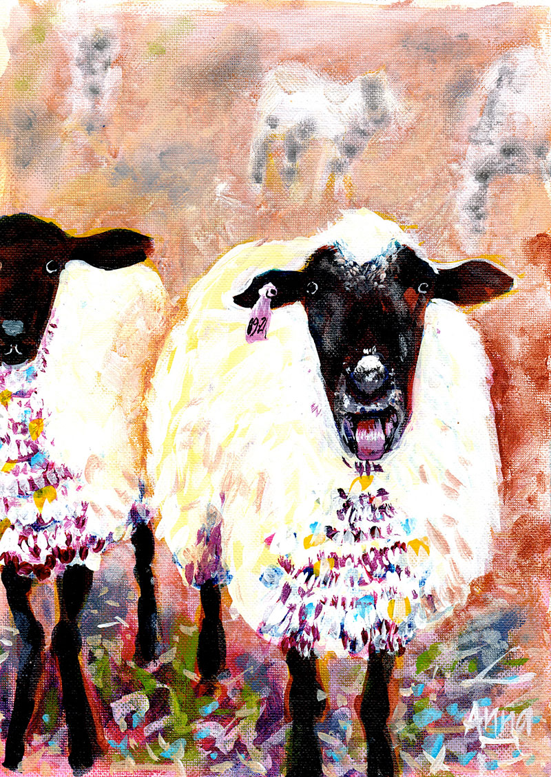 32 Spring Lamb Online Paint Along