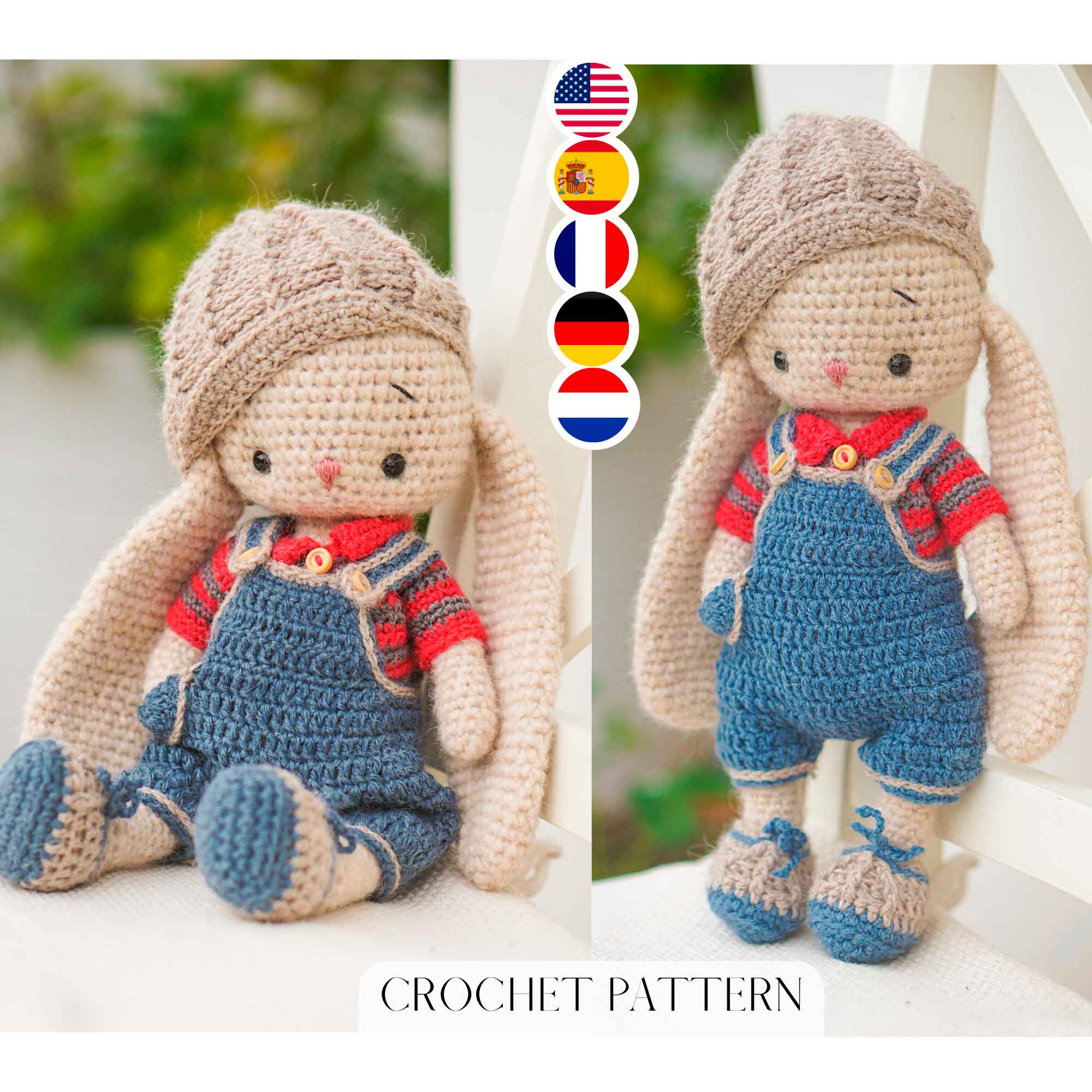 Crochet Clothes Set for 10 inches Toys (Boy + Girl)