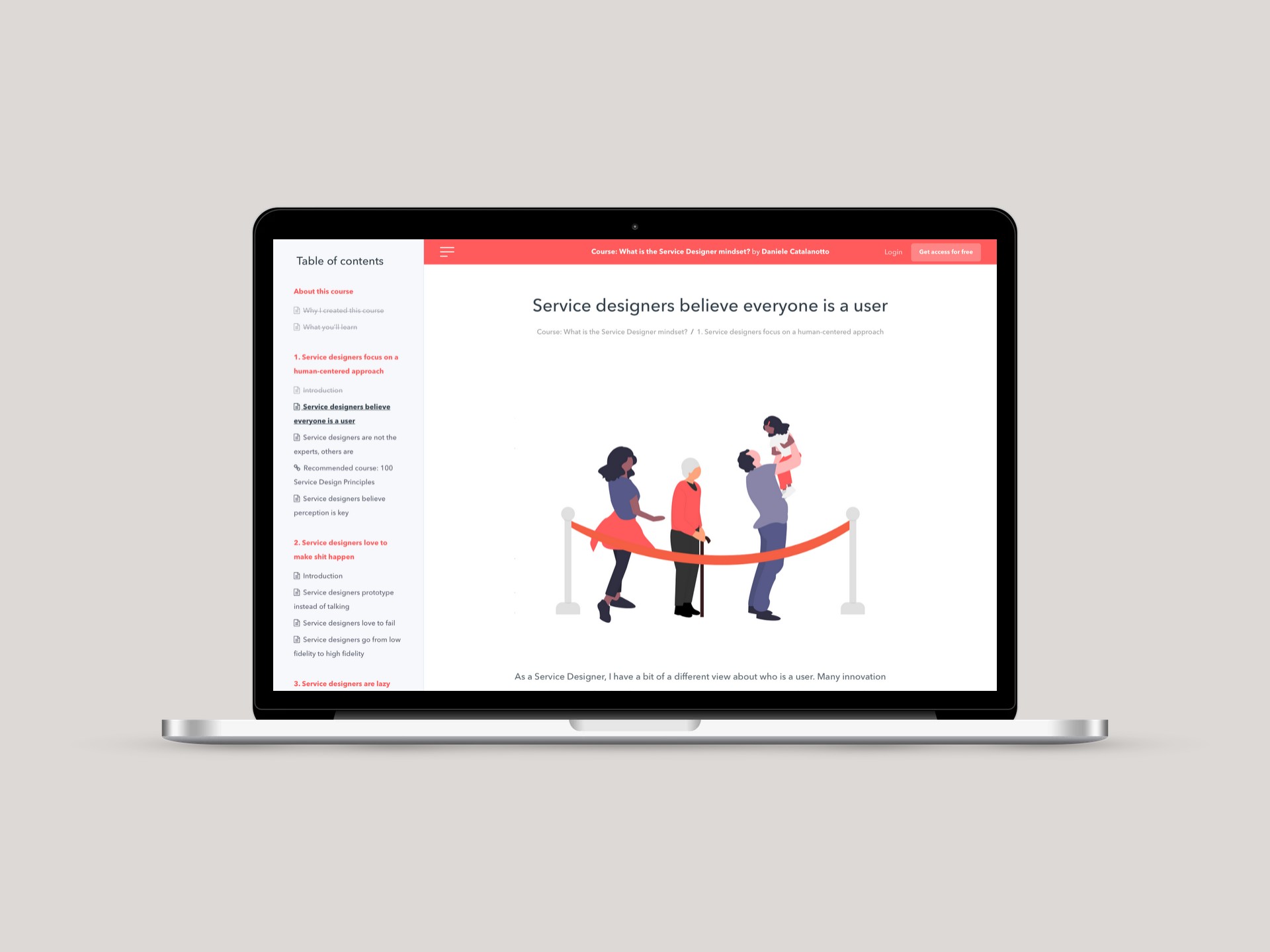 Free Course What is the Service Designer mindset?