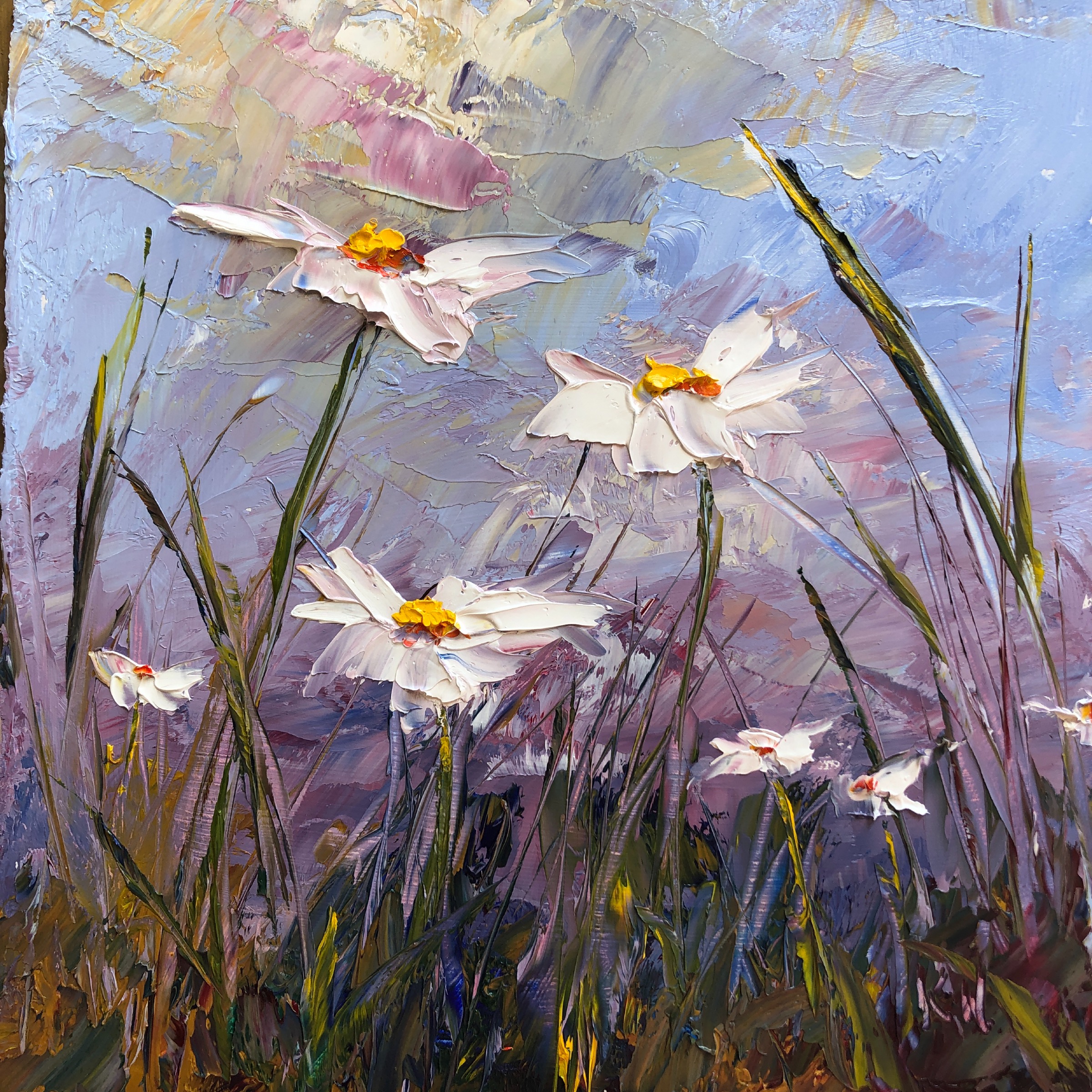 Painting Daisies with a Palette Knife