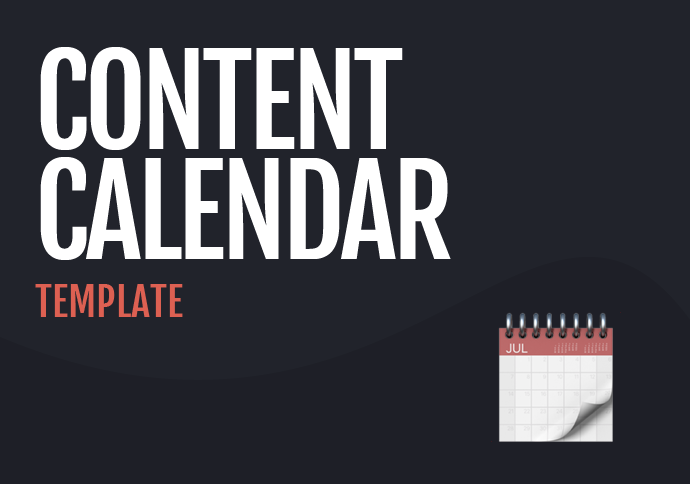 1 Month Content Calendar Template