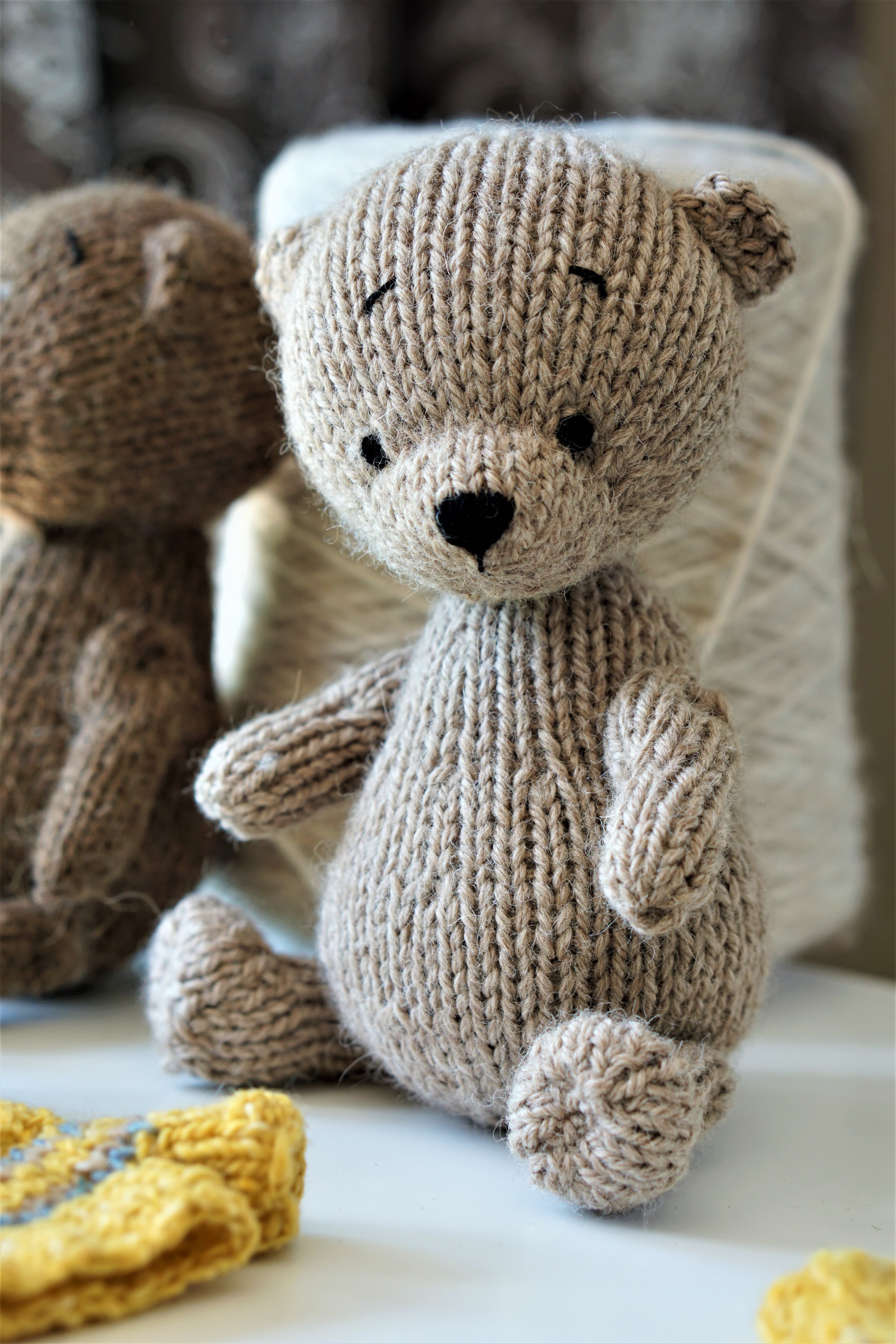 rainbow teddy bear knitting pattern