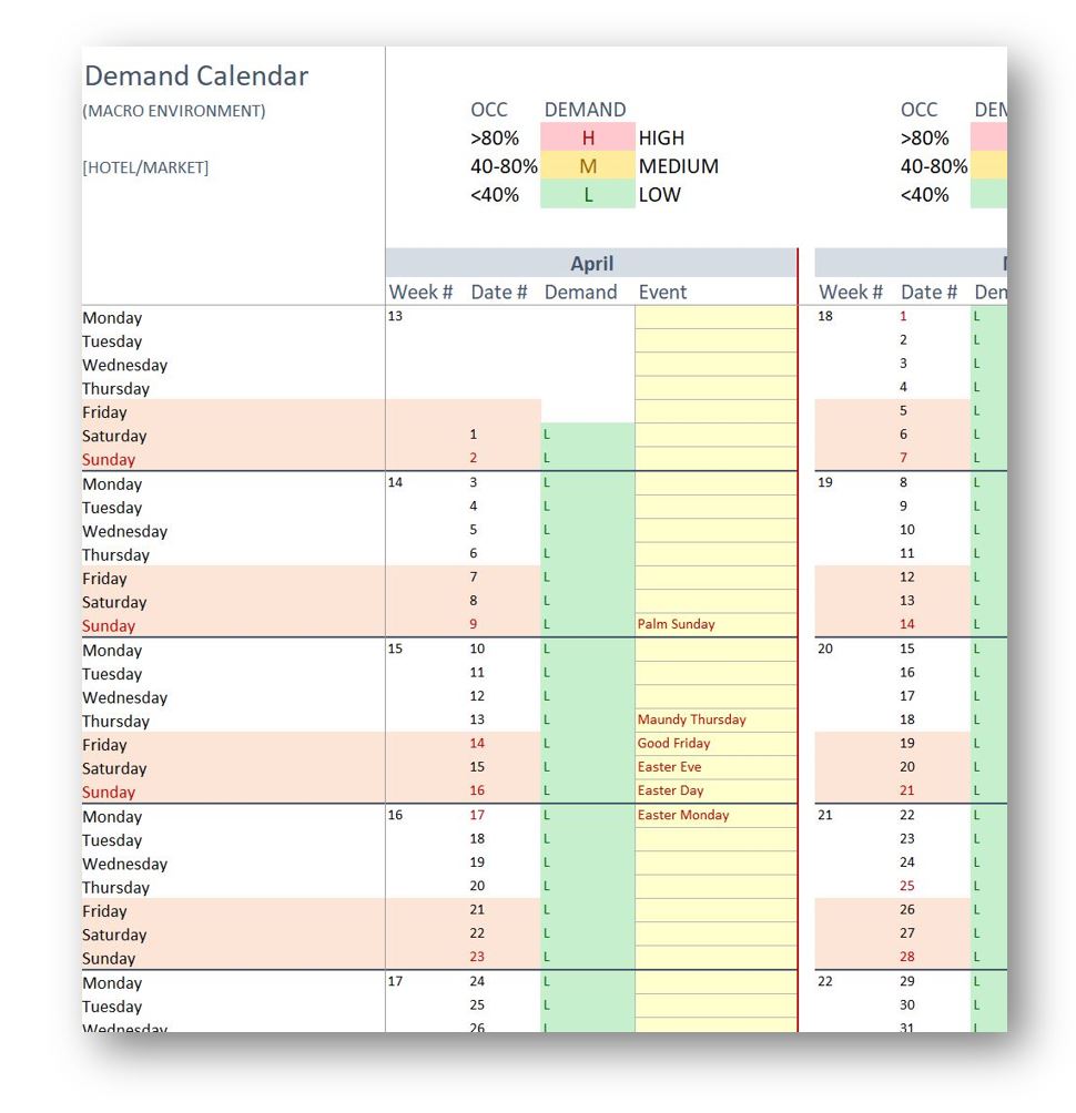 Demand Calendar