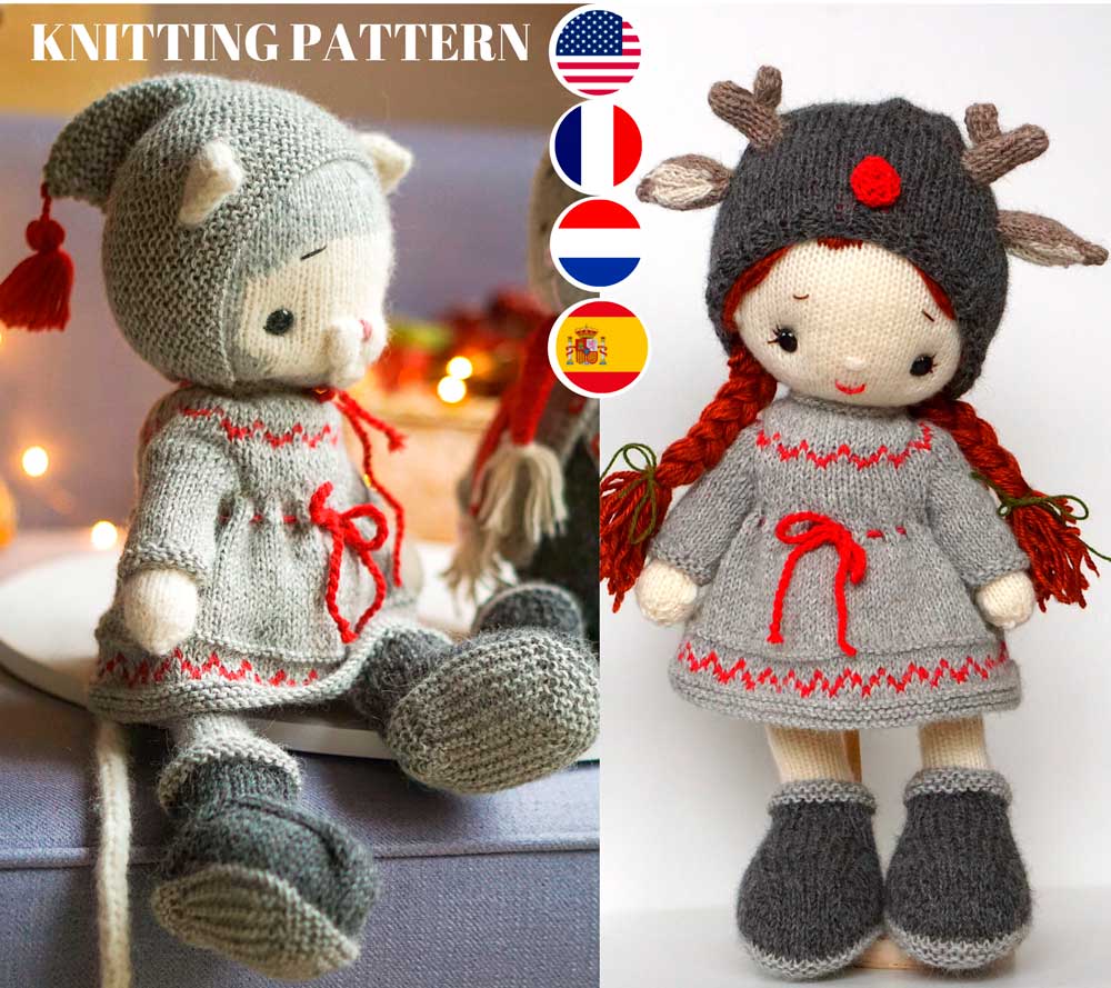 doudou lutin  Knitted doll patterns, Knitting patterns toys