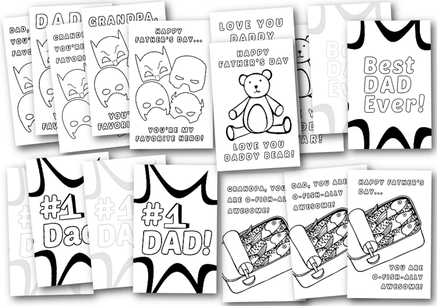 Printable Father's Day Cards To Color