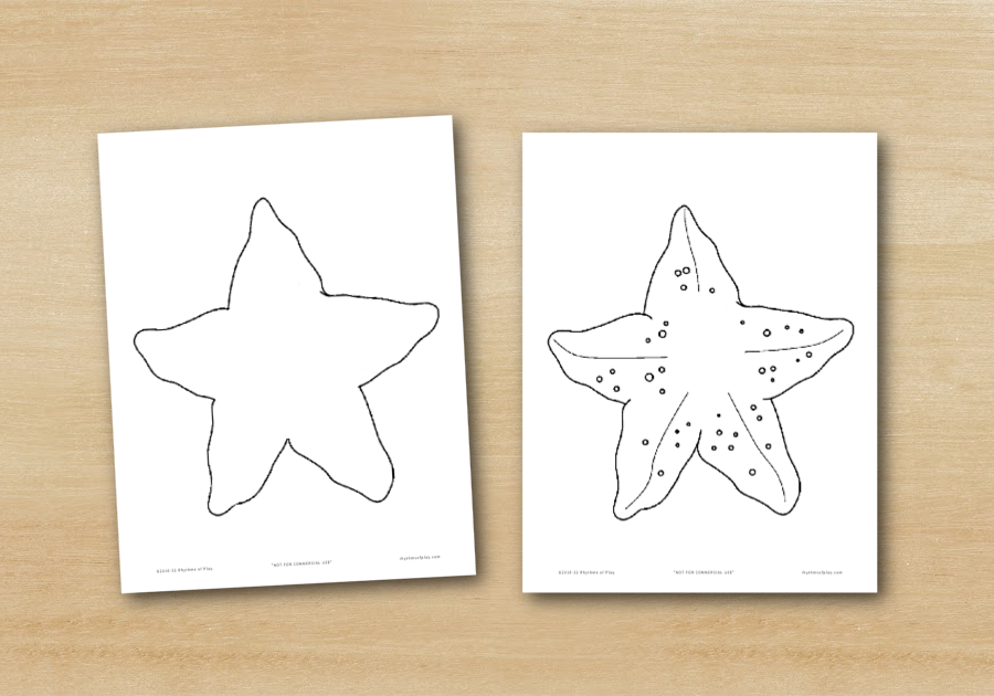 Printable Starfish Outline Template