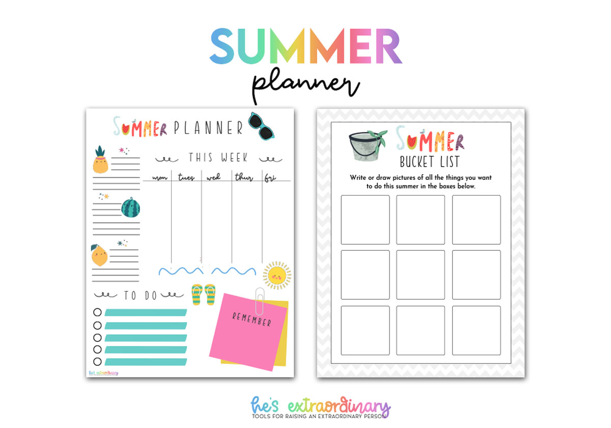 Summer Planner & Bucket List