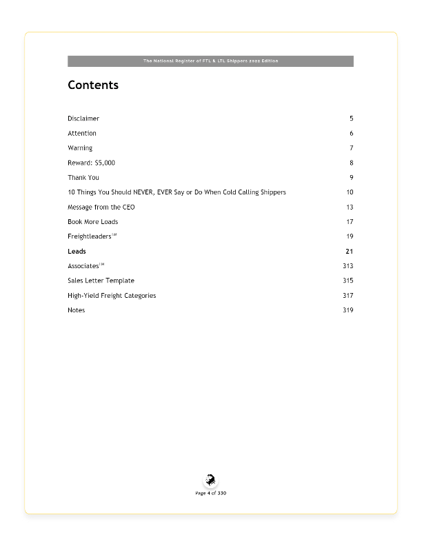 The National Register of FTL & LTL Shippers Verified Freight Shipper