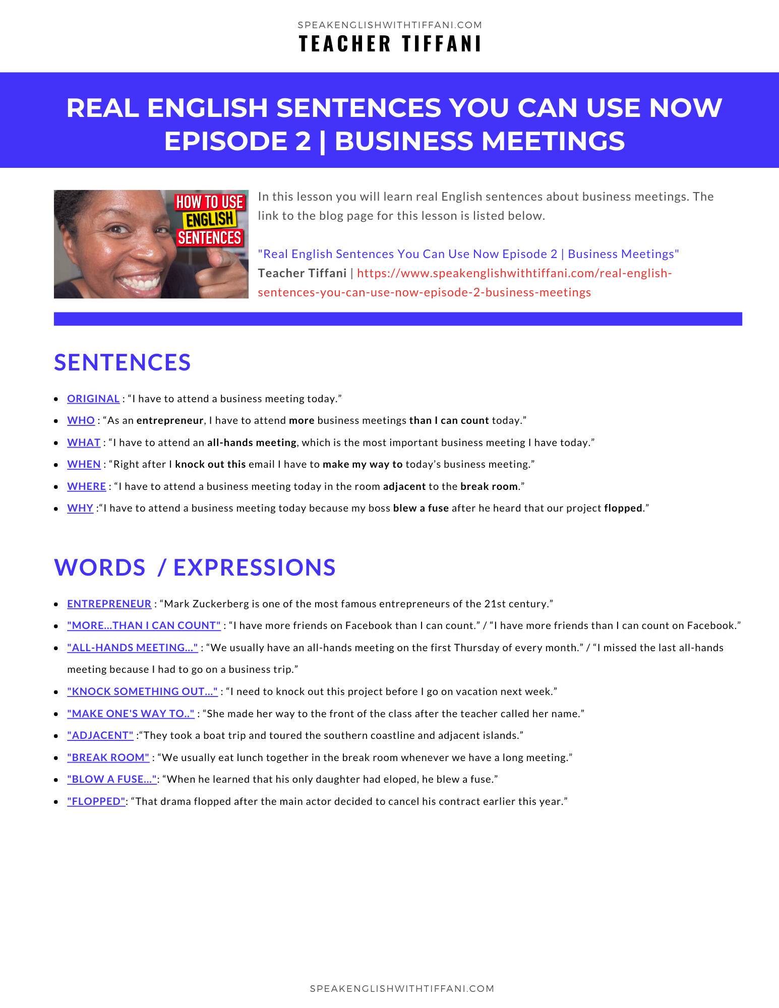 FREE PDF Real English Sentences You Can Use Now Episode 2 [Business