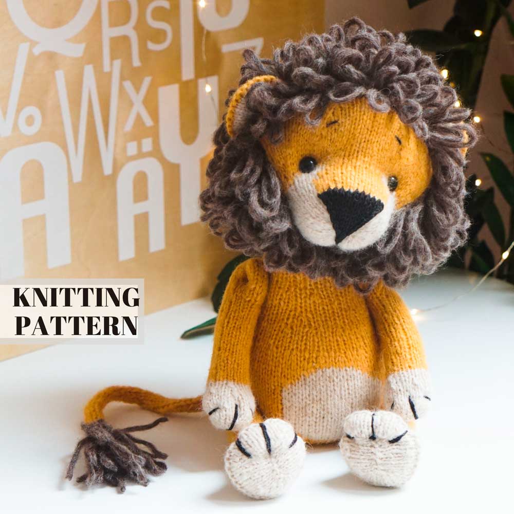 Knitting Pattern Large Lion + Video Bonus!