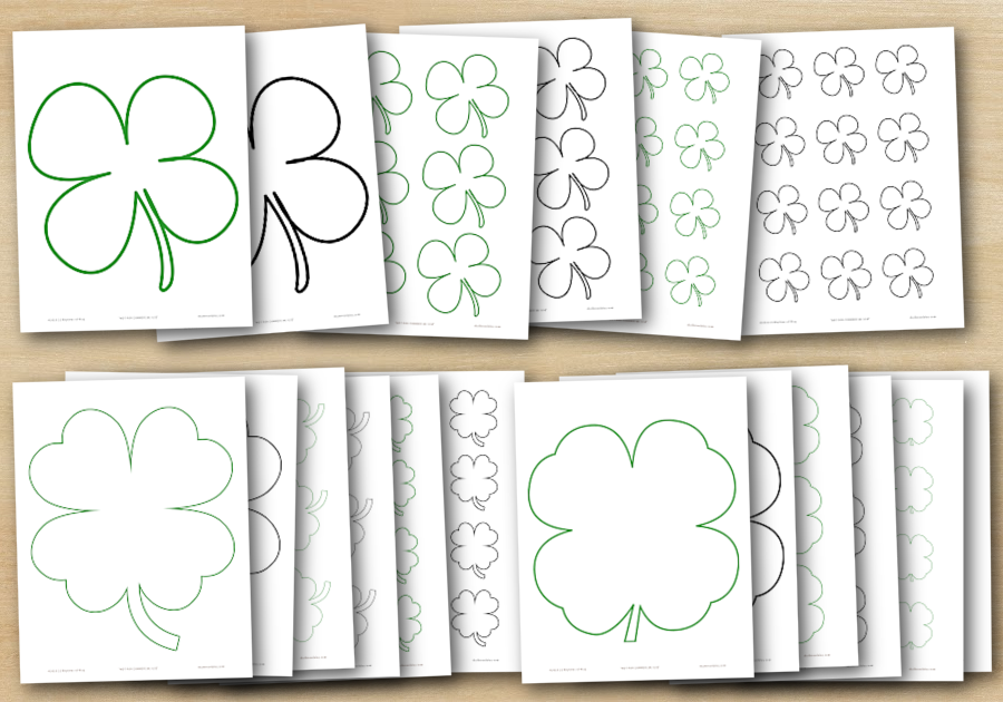 Printable Large Four Leaf Clover Template