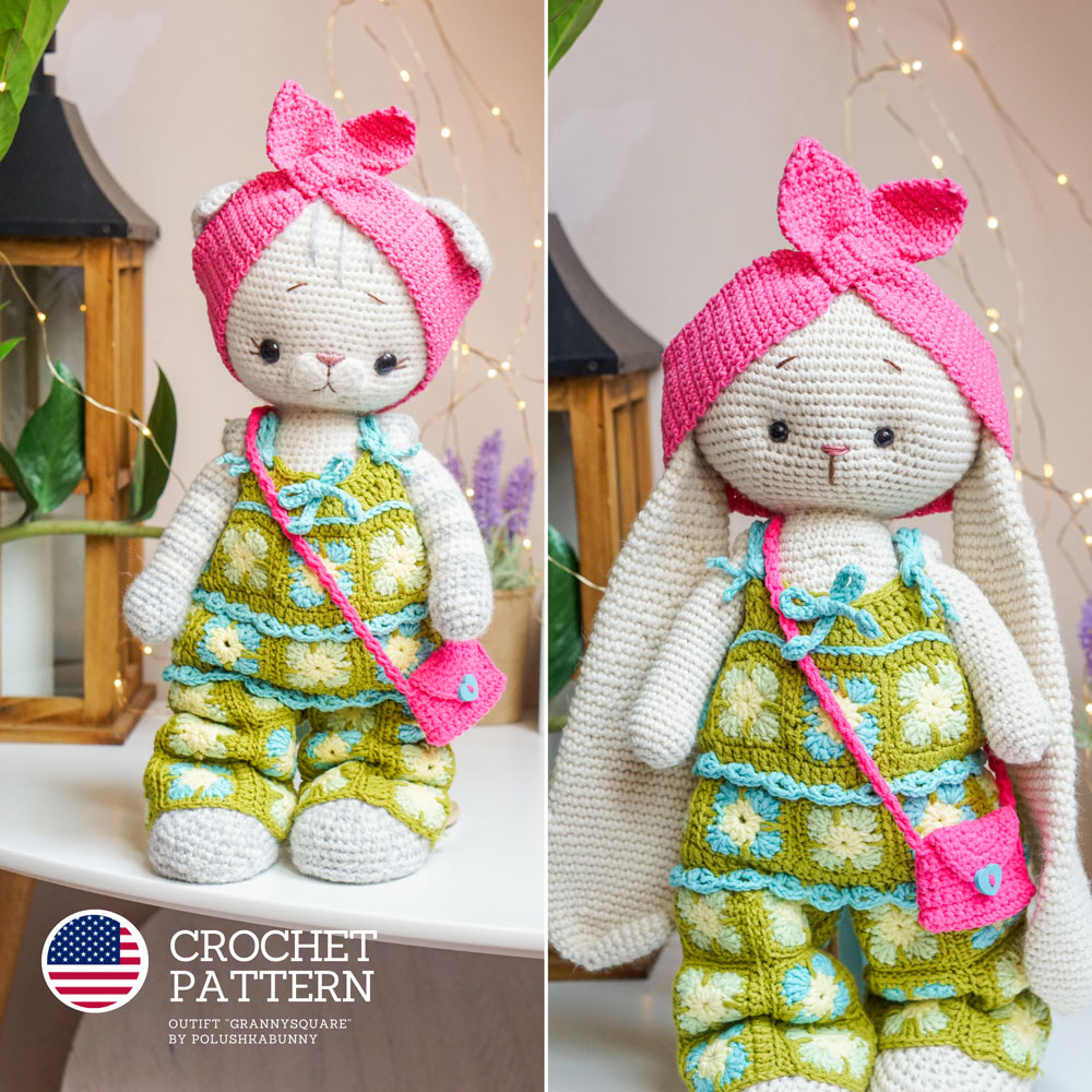 Granny square cheap doll pattern