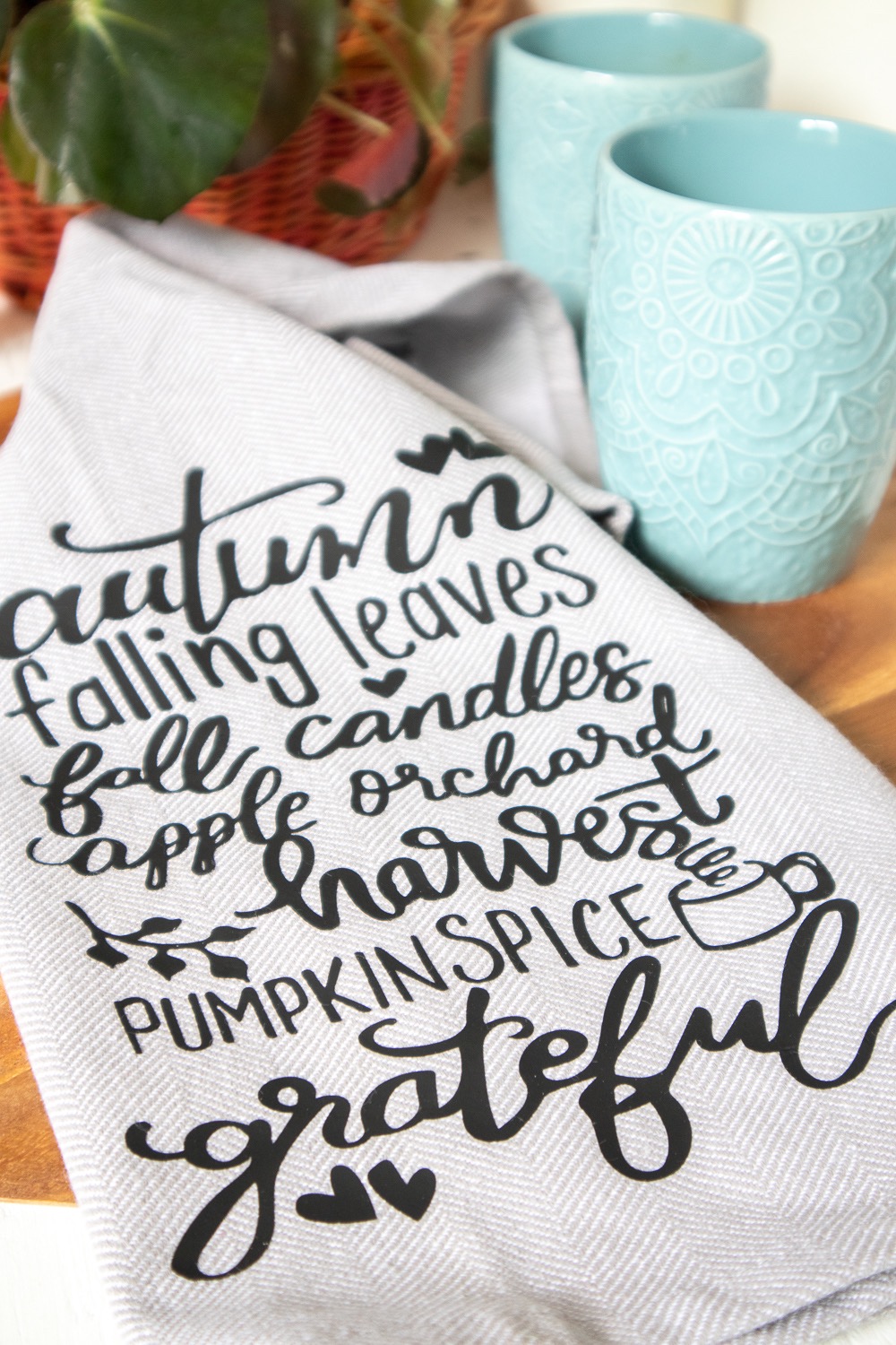 Fall Tea Towel Cricut SVG