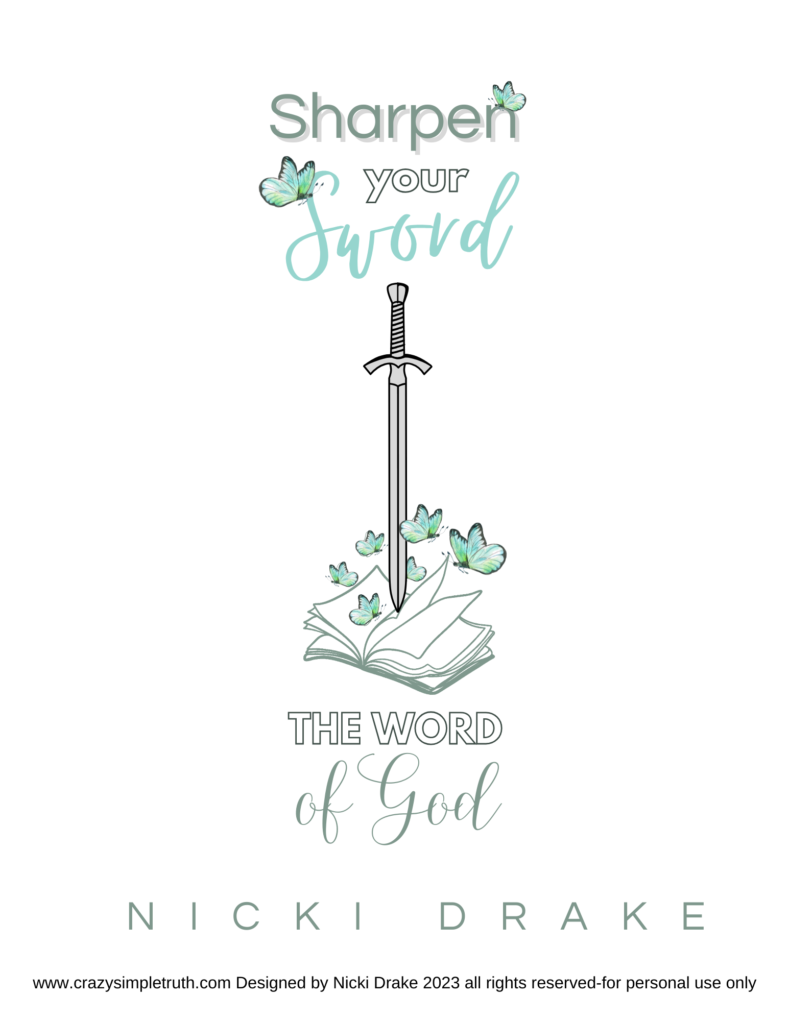 Sharpen Your Sword Bible Journaling Kit (Digital/Printable)