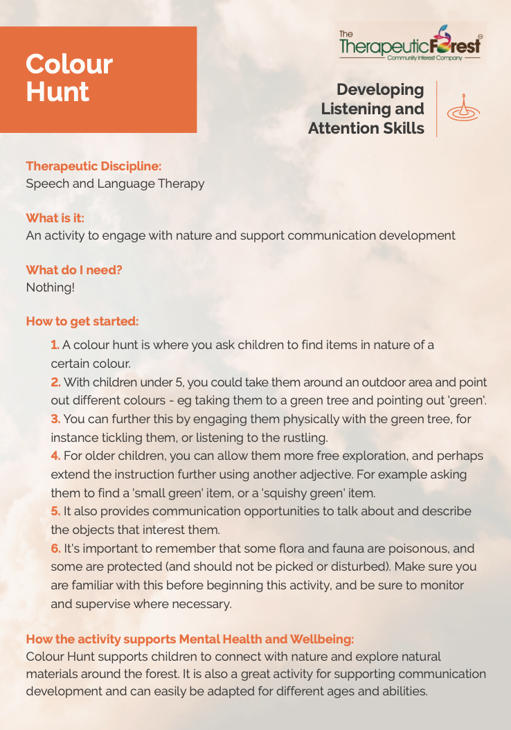 Therapeutic Activity Cards