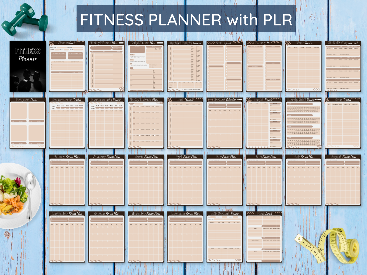 Fitness Planner with PLR