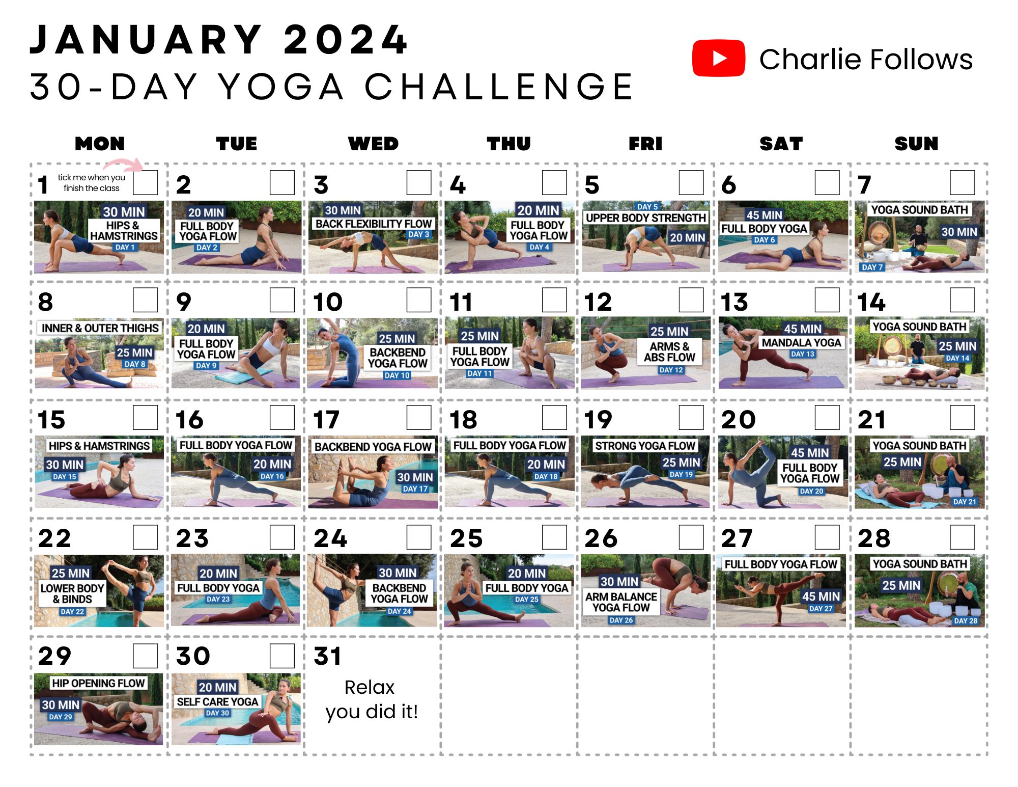 Yogatown 30 Day Yoga Challenge