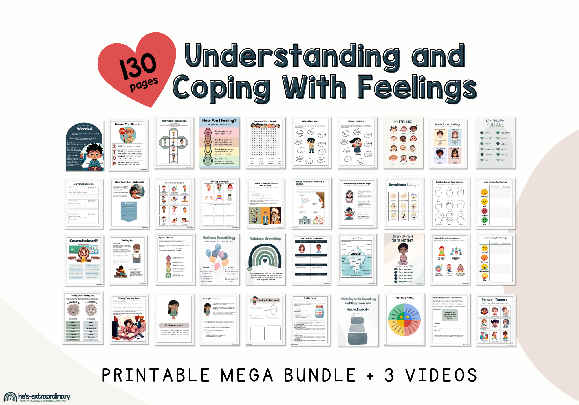 Understanding & Coping With Feelings - Printable Mega Bundle