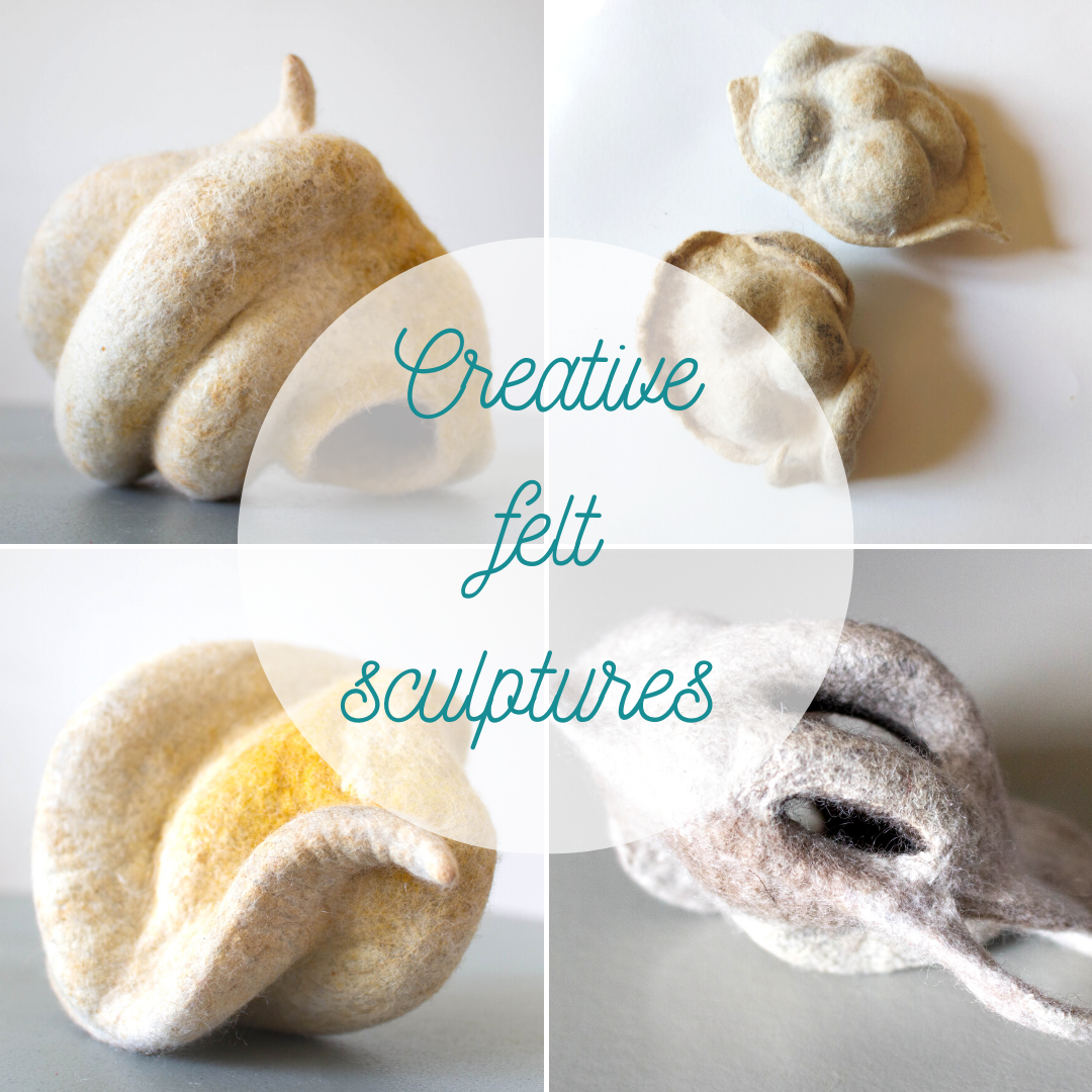Creative felt sculptures with templates