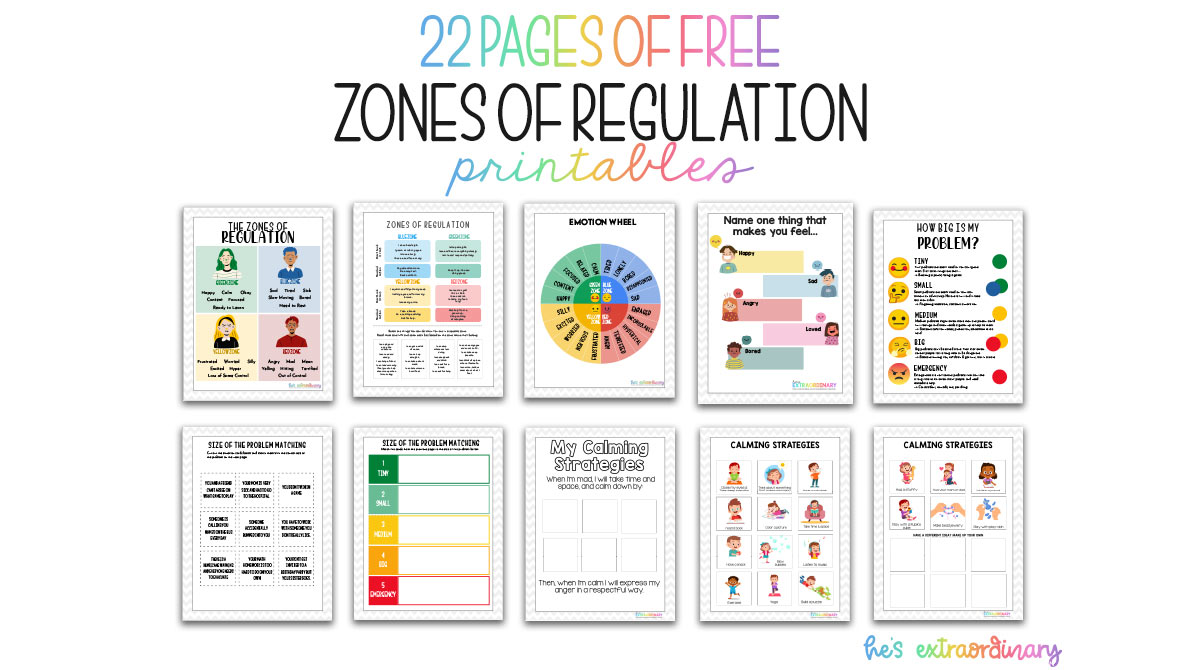 Zones Of Regulation Free Printables Preschool