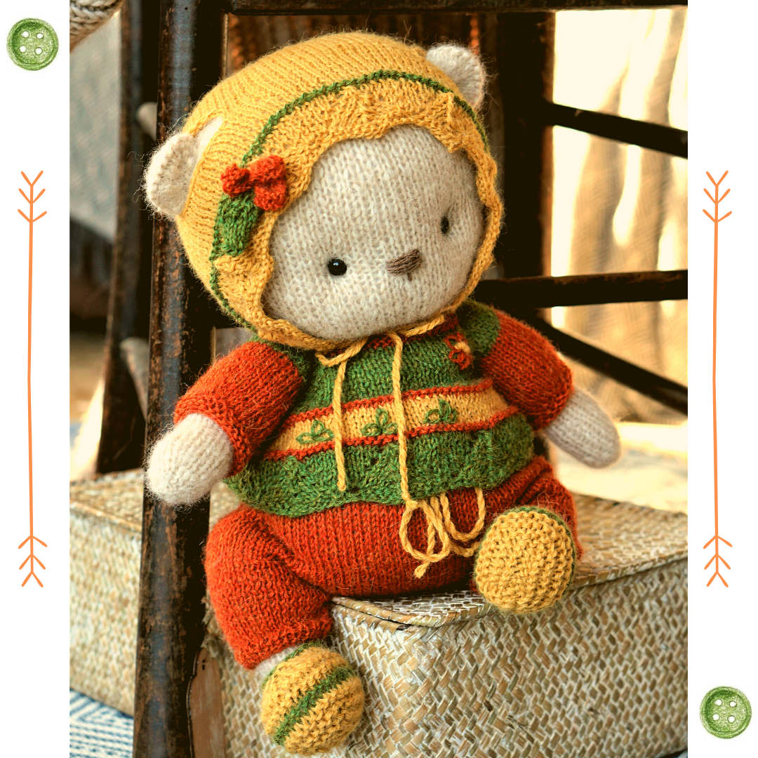 Knitted teddy 2024 bear clothes