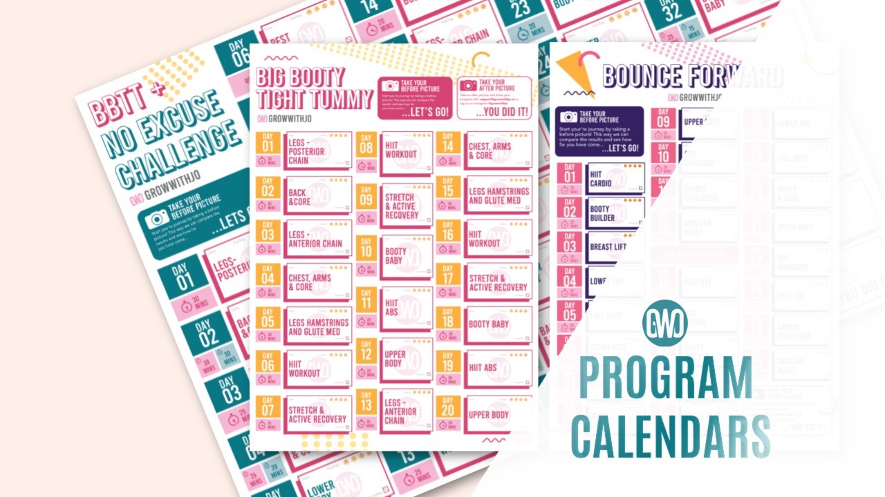 Free Workout Calendars