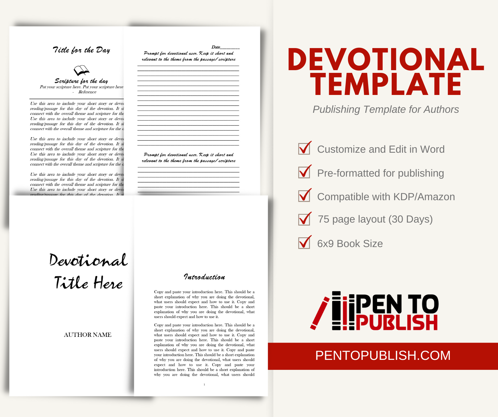 Christian Devotional Template (Word)