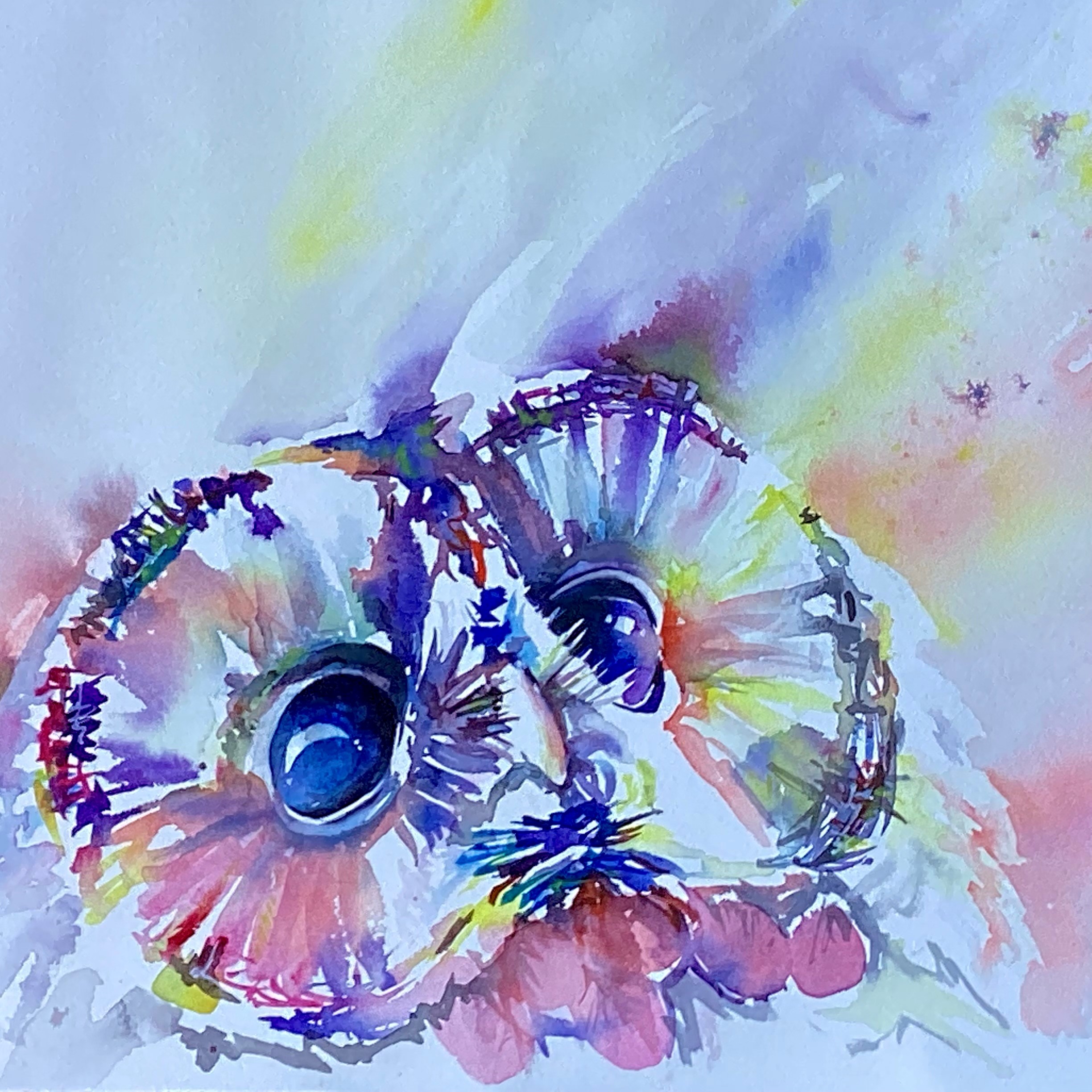 Painting birds in watercolour