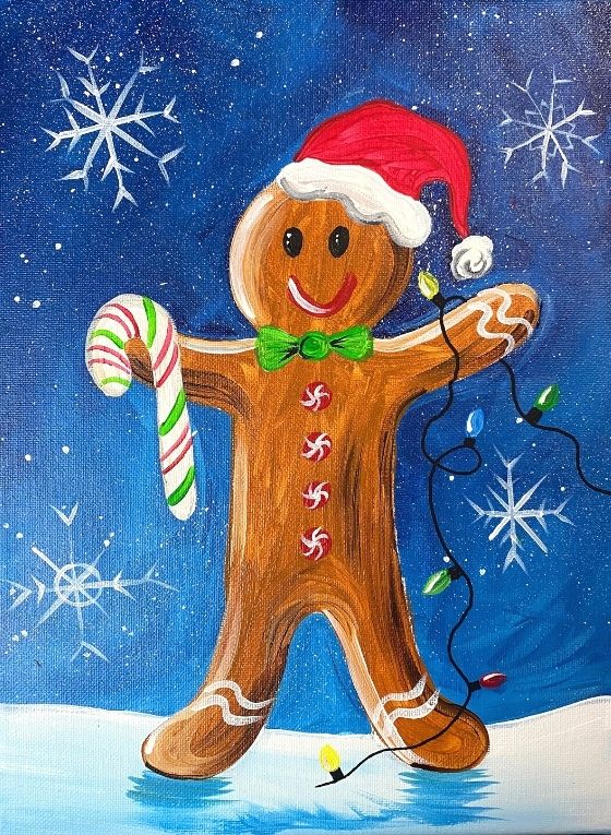 Gingerbread Man Painting Tutorial Download