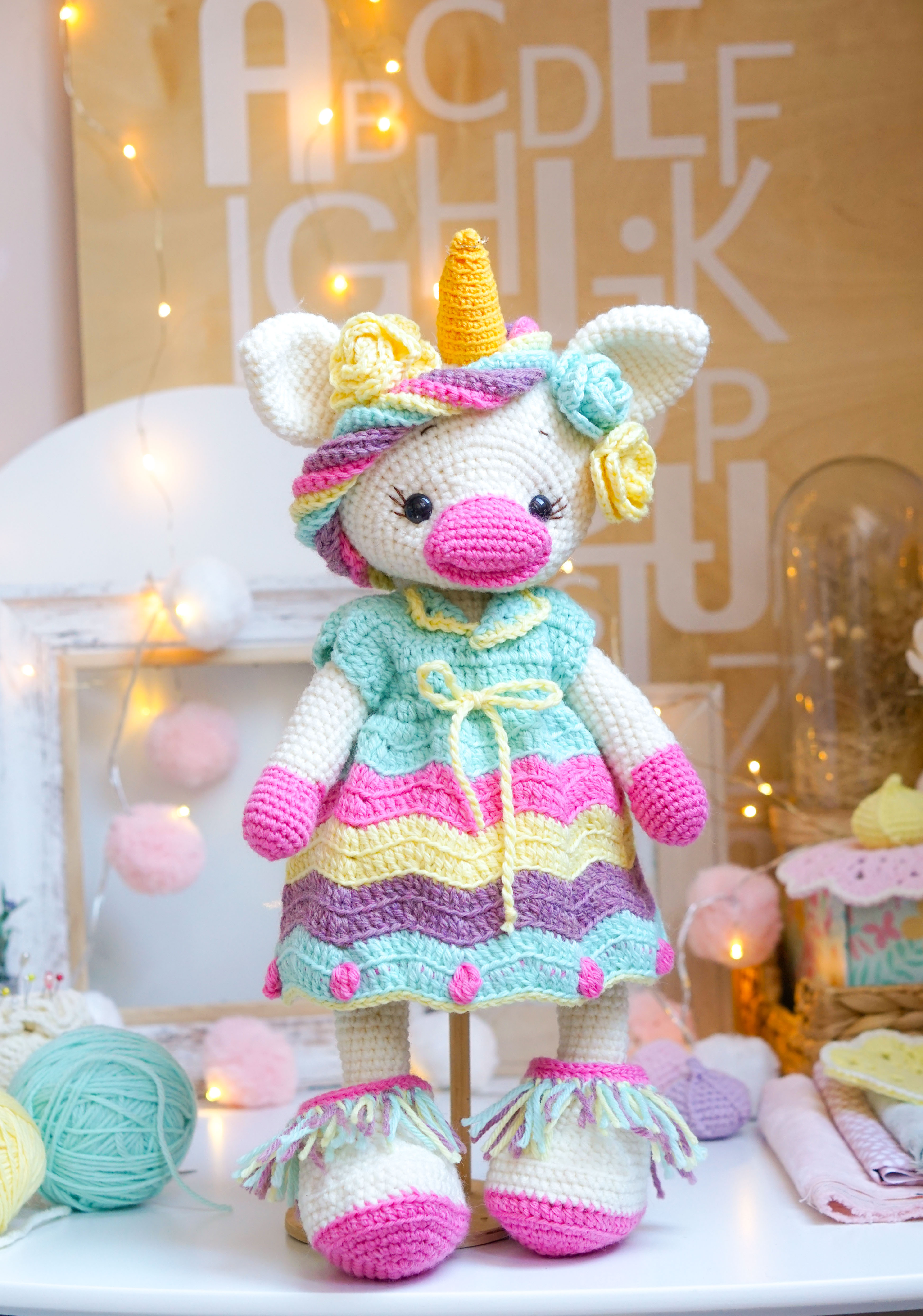 Crochet unicorn outlet dress