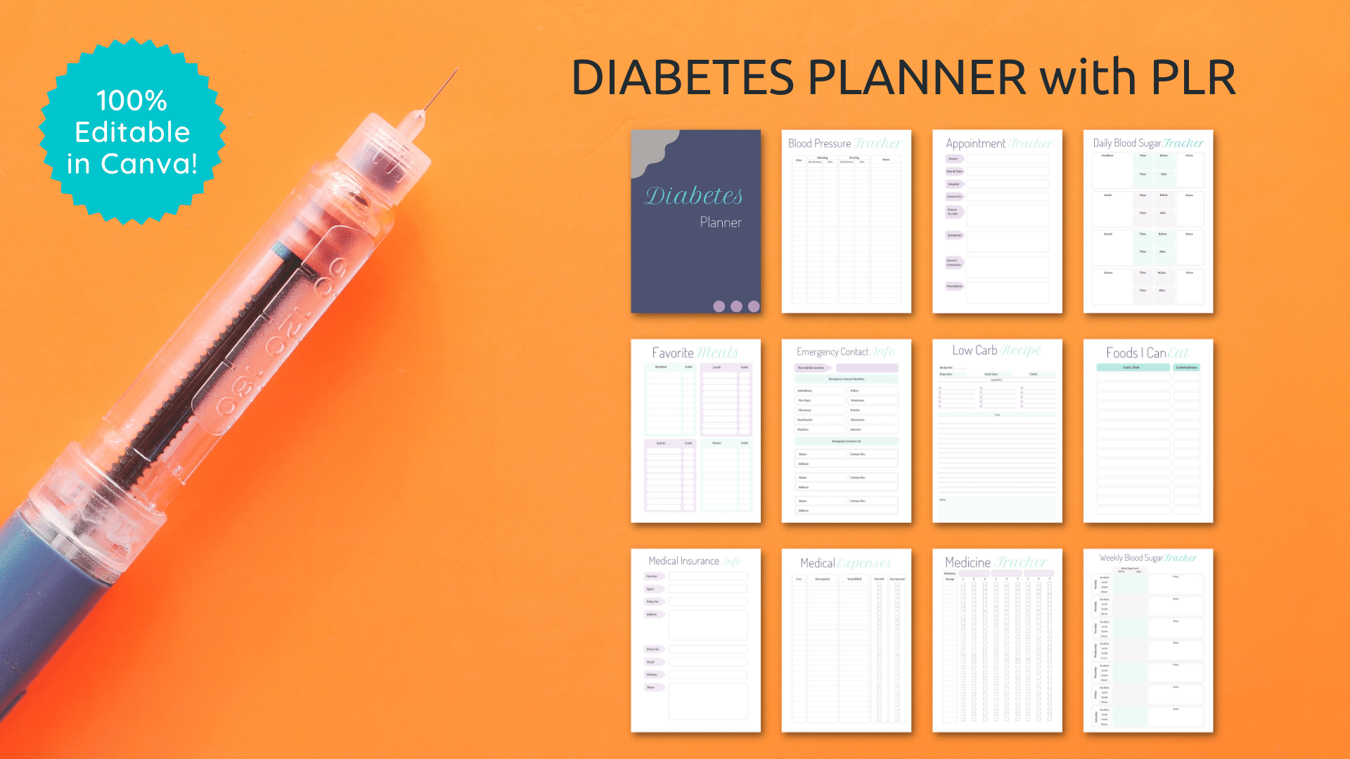 Diabetes Planner with PLR