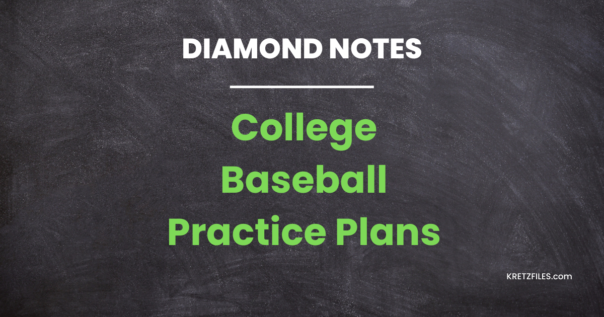 College Baseball Practice Plans
